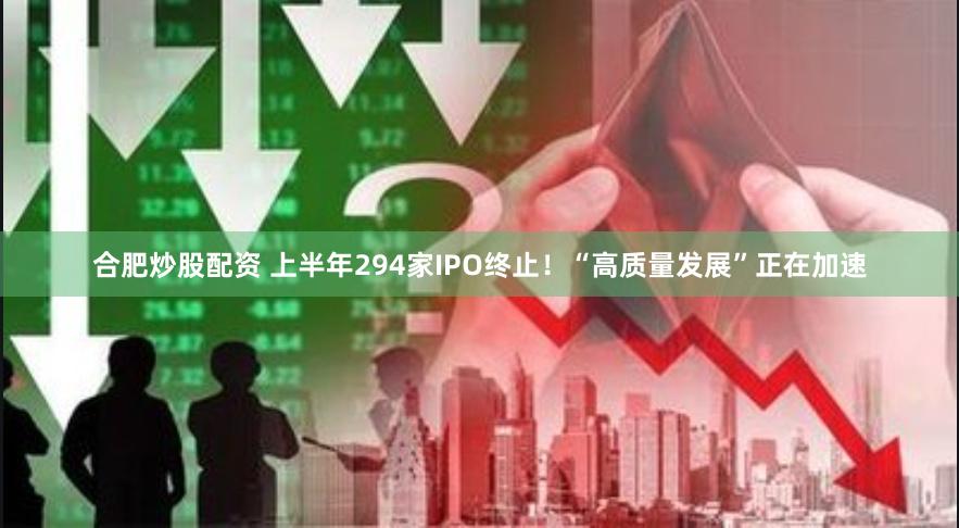 合肥炒股配资 上半年294家IPO终止！“高质量发展”正在加速